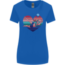 I Love Volleyball Heart Womens Wider Cut T-Shirt Royal Blue