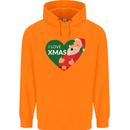 I Love Xmas Santa Claus Christmas Childrens Kids Hoodie Orange