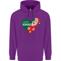 I Love Xmas Santa Claus Christmas Childrens Kids Hoodie Purple