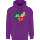 I Love Xmas Santa Claus Christmas Childrens Kids Hoodie Purple