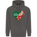 I Love Xmas Santa Claus Christmas Childrens Kids Hoodie Storm Grey