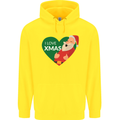 I Love Xmas Santa Claus Christmas Childrens Kids Hoodie Yellow
