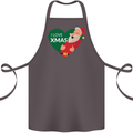 I Love Xmas Santa Claus Christmas Cotton Apron 100% Organic Dark Grey