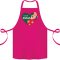 I Love Xmas Santa Claus Christmas Cotton Apron 100% Organic Pink