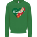 I Love Xmas Santa Claus Christmas Kids Sweatshirt Jumper Irish Green