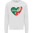 I Love Xmas Santa Claus Christmas Kids Sweatshirt Jumper White