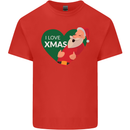 I Love Xmas Santa Claus Christmas Kids T-Shirt Childrens Red