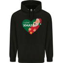 I Love Xmas Santa Claus Christmas Mens 80% Cotton Hoodie Black