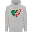 I Love Xmas Santa Claus Christmas Mens 80% Cotton Hoodie Sports Grey