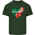 I Love Xmas Santa Claus Christmas Mens Cotton T-Shirt Tee Top Forest Green