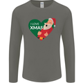 I Love Xmas Santa Claus Christmas Mens Long Sleeve T-Shirt Charcoal