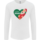 I Love Xmas Santa Claus Christmas Mens Long Sleeve T-Shirt White
