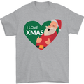 I Love Xmas Santa Claus Christmas Mens T-Shirt 100% Cotton Sports Grey