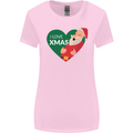 I Love Xmas Santa Claus Christmas Womens Wider Cut T-Shirt Light Pink