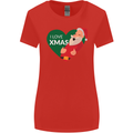 I Love Xmas Santa Claus Christmas Womens Wider Cut T-Shirt Red