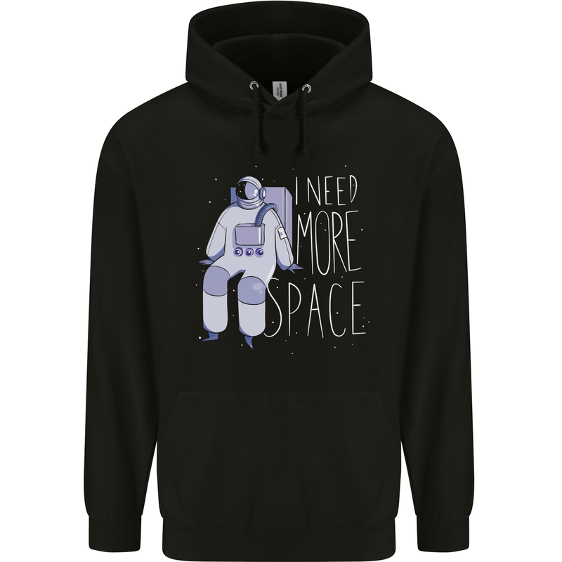 I Need More Space Astronaut Space Mens 80% Cotton Hoodie Black
