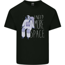 I Need More Space Astronaut Space Mens Cotton T-Shirt Tee Top Black