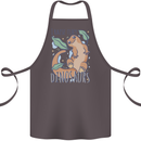 I Raise Tiny Dinosaurs Lizards Chameleon Cotton Apron 100% Organic Dark Grey