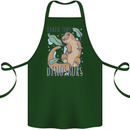 I Raise Tiny Dinosaurs Lizards Chameleon Cotton Apron 100% Organic Forest Green