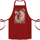 I Raise Tiny Dinosaurs Lizards Chameleon Cotton Apron 100% Organic Maroon