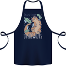 I Raise Tiny Dinosaurs Lizards Chameleon Cotton Apron 100% Organic Navy Blue