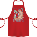 I Raise Tiny Dinosaurs Lizards Chameleon Cotton Apron 100% Organic Red