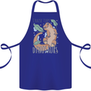I Raise Tiny Dinosaurs Lizards Chameleon Cotton Apron 100% Organic Royal Blue