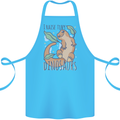 I Raise Tiny Dinosaurs Lizards Chameleon Cotton Apron 100% Organic Turquoise