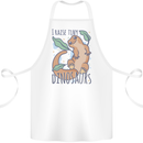 I Raise Tiny Dinosaurs Lizards Chameleon Cotton Apron 100% Organic White