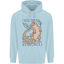 I Raise Tiny Dinosaurs Lizards Chameleon Mens 80% Cotton Hoodie Light Blue