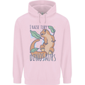 I Raise Tiny Dinosaurs Lizards Chameleon Mens 80% Cotton Hoodie Light Pink