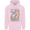 I Raise Tiny Dinosaurs Lizards Chameleon Mens 80% Cotton Hoodie Light Pink