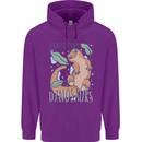 I Raise Tiny Dinosaurs Lizards Chameleon Mens 80% Cotton Hoodie Purple