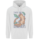 I Raise Tiny Dinosaurs Lizards Chameleon Mens 80% Cotton Hoodie White