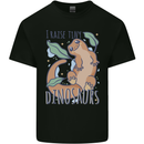 I Raise Tiny Dinosaurs Lizards Chameleon Mens Cotton T-Shirt Tee Top Black