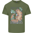 I Raise Tiny Dinosaurs Lizards Chameleon Mens Cotton T-Shirt Tee Top Military Green