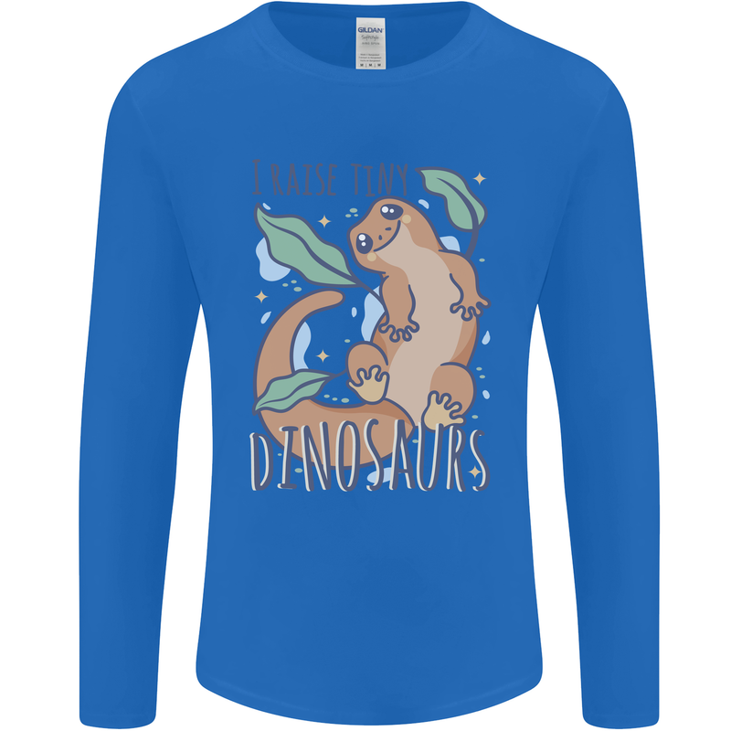 I Raise Tiny Dinosaurs Lizards Chameleon Mens Long Sleeve T-Shirt Royal Blue