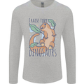 I Raise Tiny Dinosaurs Lizards Chameleon Mens Long Sleeve T-Shirt Sports Grey