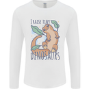 I Raise Tiny Dinosaurs Lizards Chameleon Mens Long Sleeve T-Shirt White