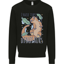 I Raise Tiny Dinosaurs Lizards Chameleon Mens Sweatshirt Jumper Black
