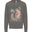 I Raise Tiny Dinosaurs Lizards Chameleon Mens Sweatshirt Jumper Charcoal