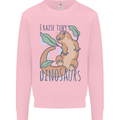 I Raise Tiny Dinosaurs Lizards Chameleon Mens Sweatshirt Jumper Light Pink