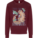 I Raise Tiny Dinosaurs Lizards Chameleon Mens Sweatshirt Jumper Maroon