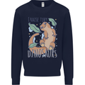 I Raise Tiny Dinosaurs Lizards Chameleon Mens Sweatshirt Jumper Navy Blue
