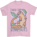 I Raise Tiny Dinosaurs Lizards Chameleon Mens T-Shirt 100% Cotton Light Pink
