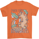 I Raise Tiny Dinosaurs Lizards Chameleon Mens T-Shirt 100% Cotton Orange