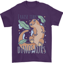 I Raise Tiny Dinosaurs Lizards Chameleon Mens T-Shirt 100% Cotton Purple