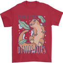 I Raise Tiny Dinosaurs Lizards Chameleon Mens T-Shirt 100% Cotton Red