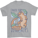 I Raise Tiny Dinosaurs Lizards Chameleon Mens T-Shirt 100% Cotton Sports Grey