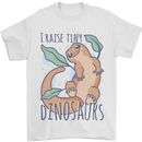 I Raise Tiny Dinosaurs Lizards Chameleon Mens T-Shirt 100% Cotton White